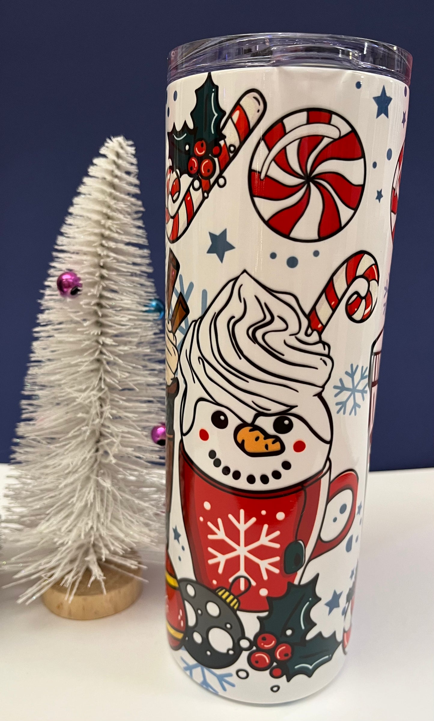 Tumbler 20 oz "Hand Drawn Candy Cane"