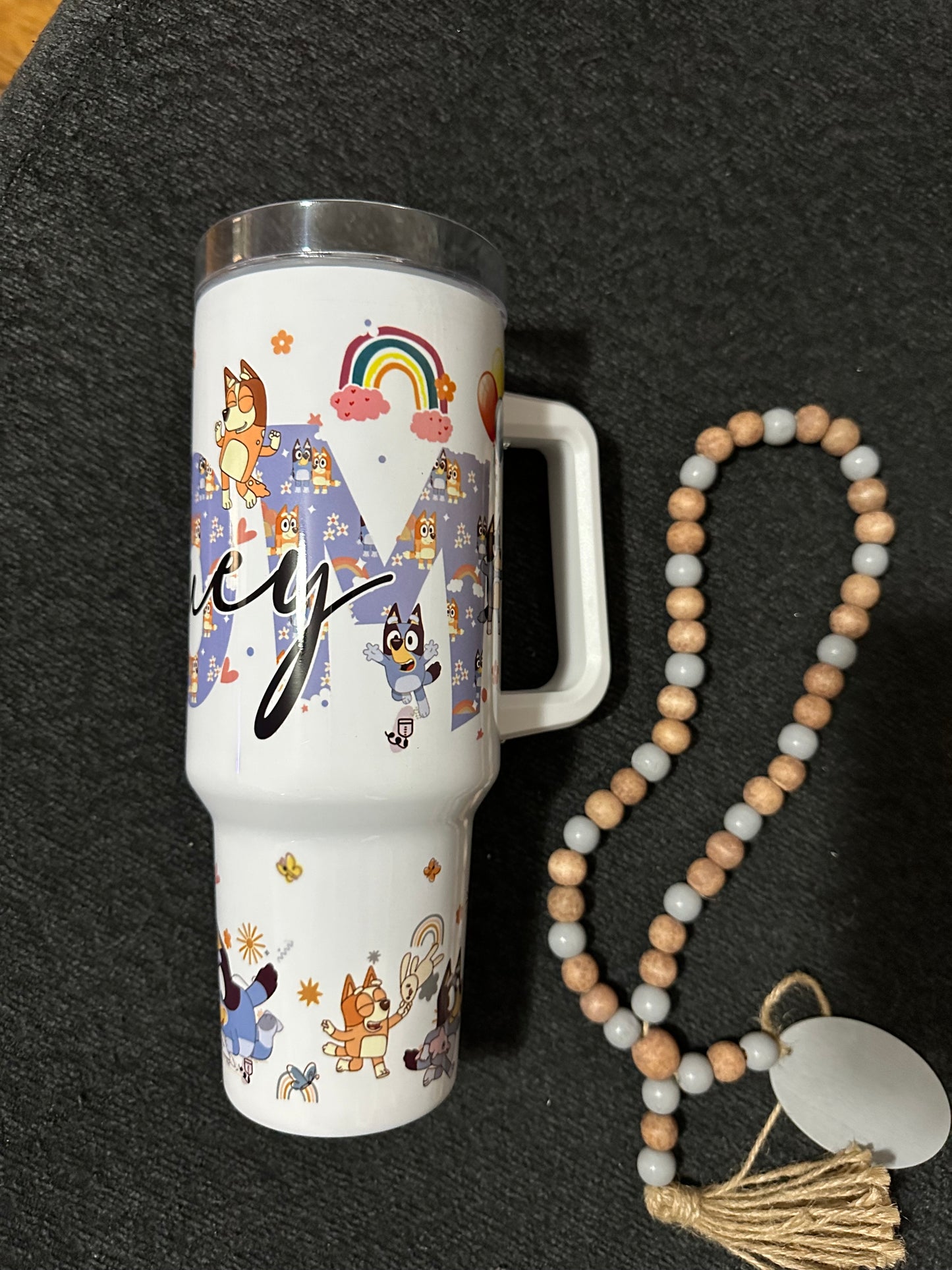 Bluey 40oz Grippy tumbler MOM