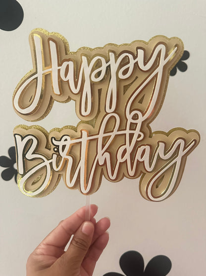 Cake Topper “Happy Birthday”