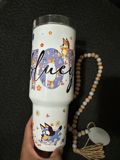 Bluey 40oz Grippy tumbler MOM