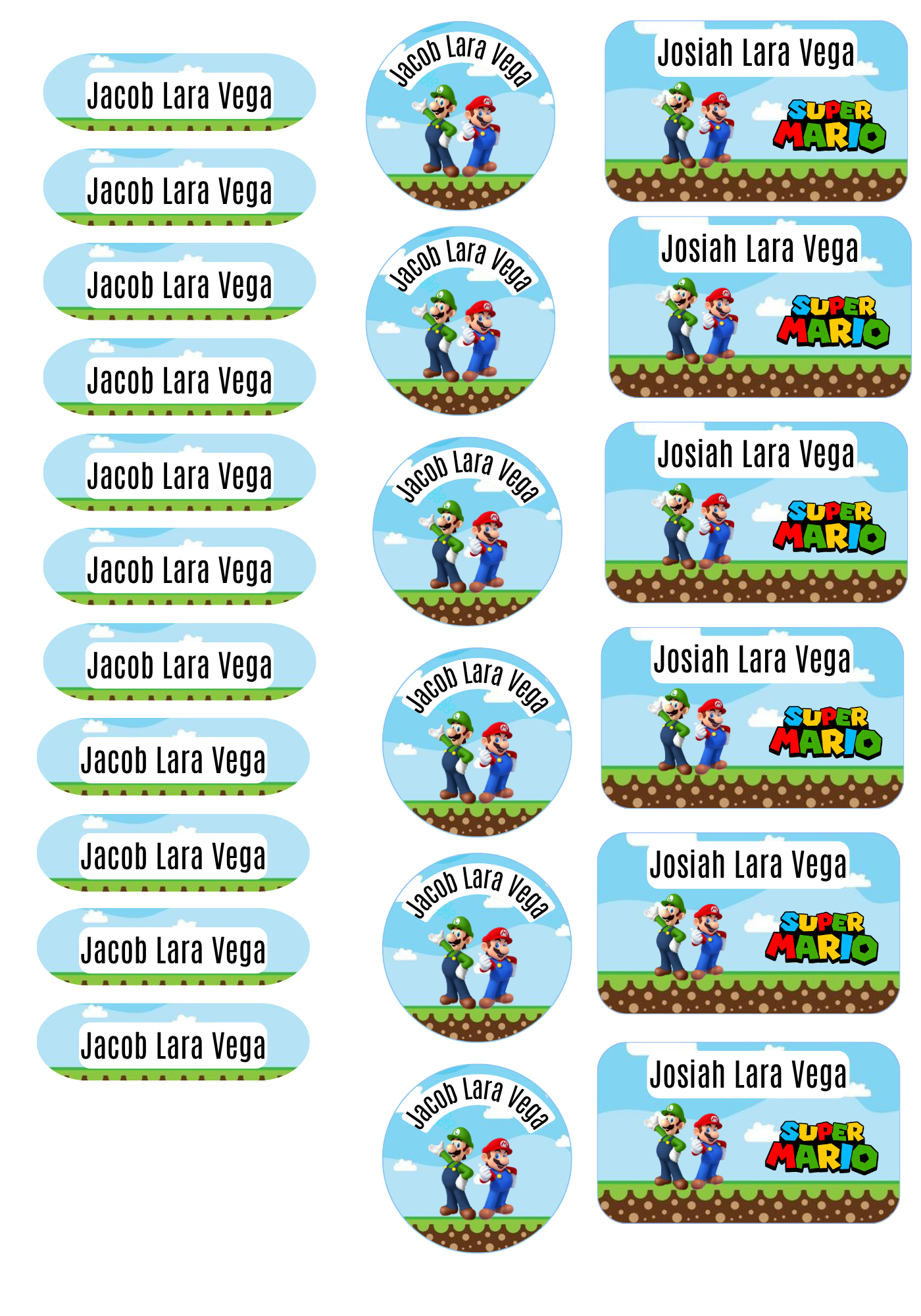 Back to school Labels