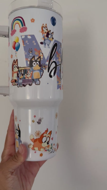 Bluey 40oz Grippy tumbler MOM