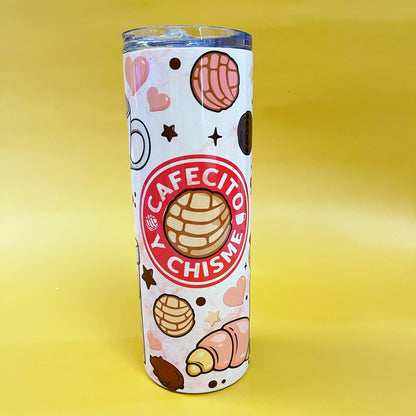 Tumbler 20 oz "Cafecito Y Chisme"