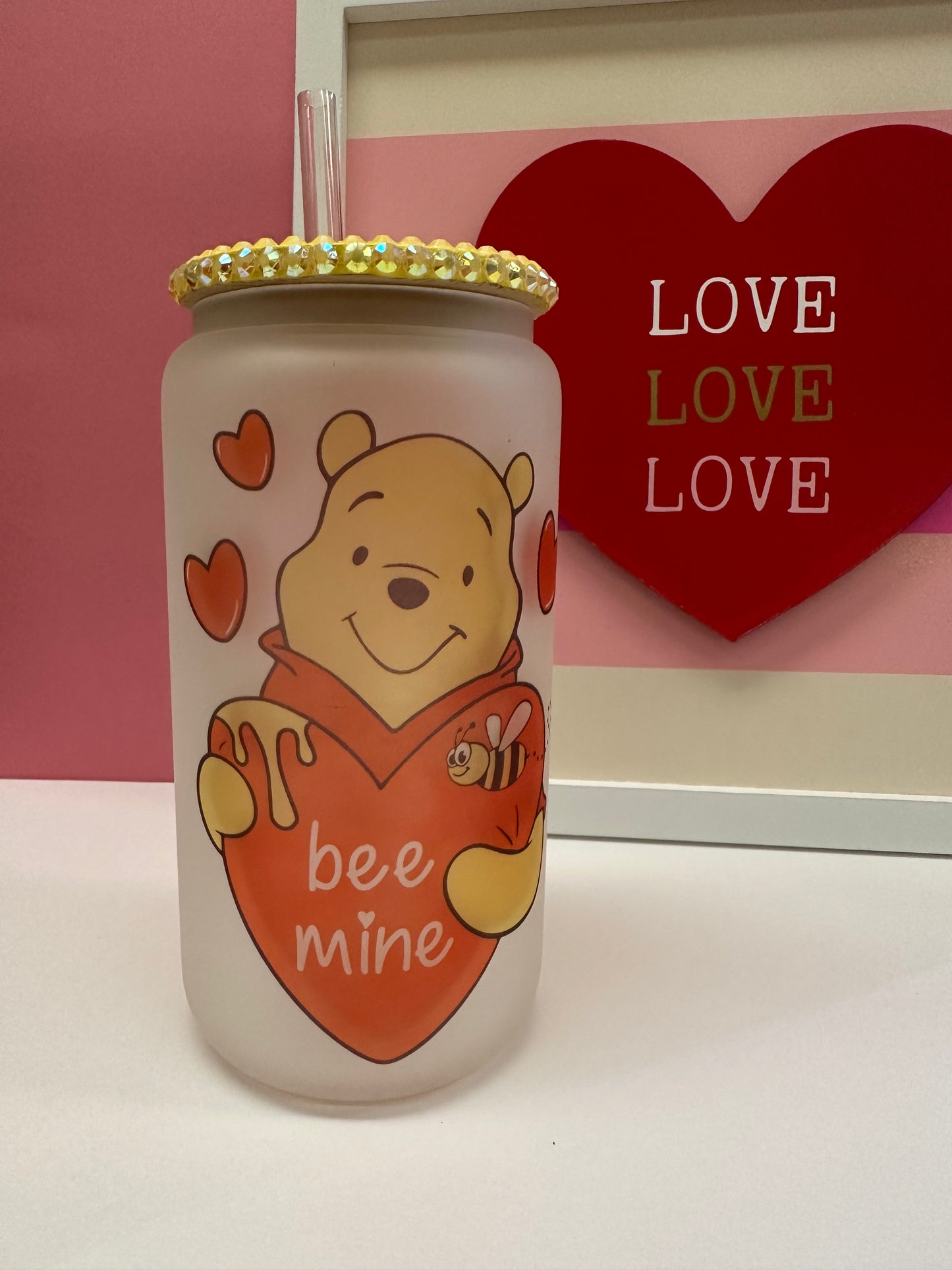 Be mine  glass cup “Winnie the Pooh”