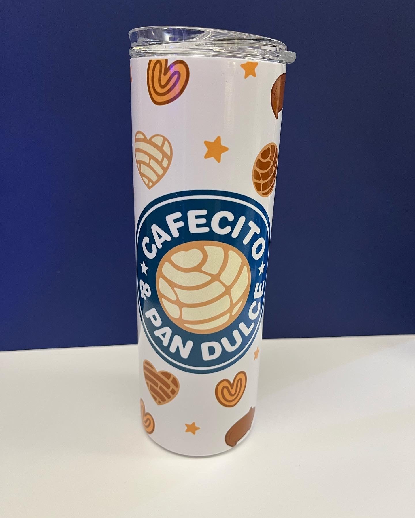 Tumbler 20 oz “Cafecito y Pan dulce”