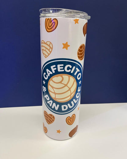 Tumbler 20 oz “Cafecito y Pan dulce”