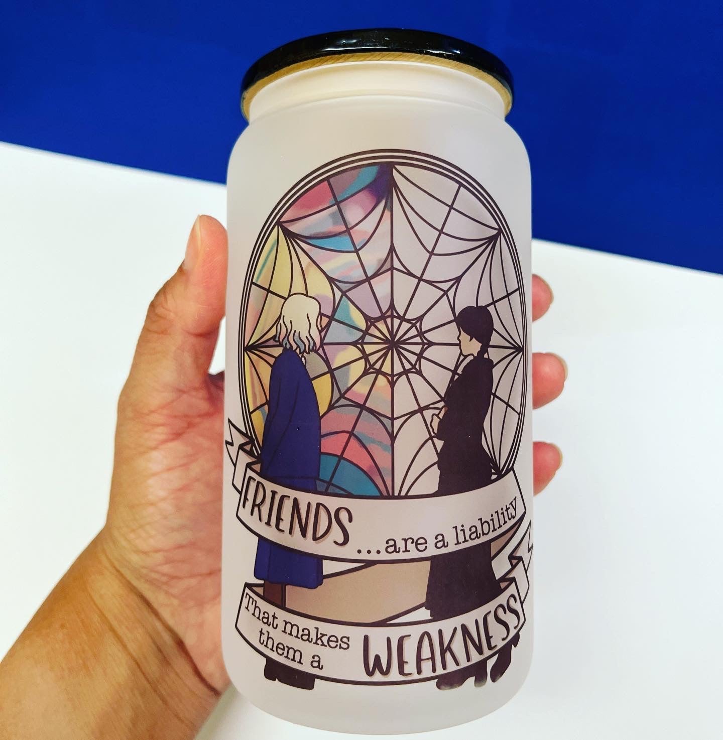 Wednesday glass cup “adams family”